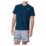 Men's Stellar Short Sleeve Tennis Top Peacoat-Apparel-K-Swiss-KMT73-461F25-2-Tennis Express