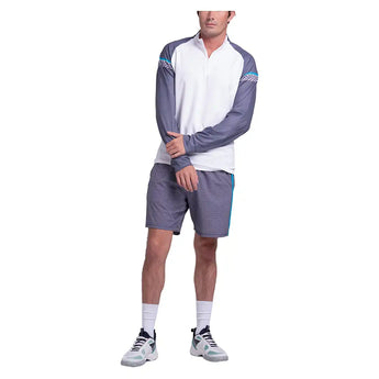 Men's Propel 1/4 Zip Tennis Long Sleeve Midnight,Apparel,K-Swiss,,,Tennis Express,KMT83-38J401-5