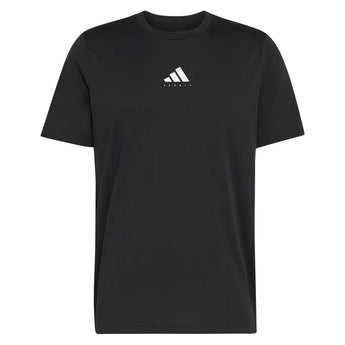 Men's Category Graphic Tennis Tee Black and White,Apparel,Adidas,Black/White,XS,Tennis Express,KR2332-1