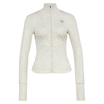 Women's Stella McCartney Longsleeve Printed Midlayer Training Top White and Grey,Apparel,Adidas,White/Grey,XS,Tennis Express,KR6171_1