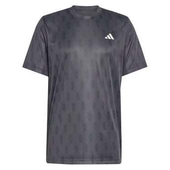 Men's Club Graphic Tennis Tee Carbon and Black,Apparel,Adidas,Carbon/Black,XS,Tennis Express,KS8307-1
