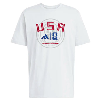 Men's World Cup Qualifier Tee White,Apparel,Adidas,White,XS,Tennis Express,LE2964-F26-1
