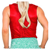 Women's Lexi Tennis Tank Red, Bubble, Tennis Express, LEX-REDH26-1