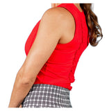 Women's Lexi Tennis Tank Red, Bubble, Tennis Express, LEX-REDH26-2