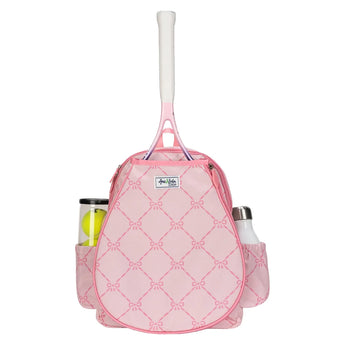 Juniors' Little Love Tennis Backpack Ribbon Rally, Ame and Lulu, Ribbon Rally, Tennis Express, LLTBP438-B-RIBBON-RALLY-1