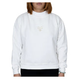 Women's The Mockneck Tennis Sweatshirt Ivory, CourtLife, Ivory, Tennis Express, MN-IVF26-IVORY-1