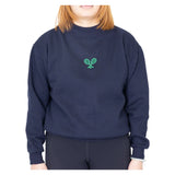 Women's The Mockneck Tennis Sweatshirt Navy, CourtLife, Navy/Green, Tennis Express, MN-NAF26-NAVY-GREEN-1