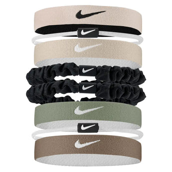Unisex Flex Classic Mixed Hair Ties 8 Pack Light Soft Pink and White,Accessories,Nike,Light Soft Pink/White,One Size,Tennis Express,N1011934-631F26-1