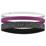Unisex Mixed Width Reflective Graphic Headbands 3 Pack White and Hot Fuchsia-Accessories-Nike-N1012169-158H24_22ee141c-f921-4aee-ac2e-47cf021d6867-Tennis Express