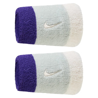 Swoosh Classic Doublewide Wristbands 2 Pack, Nike, 043 Light Silver/Dark Concord, Tennis Express, N1012406-F26-043-LIGHT-SILVER-DARK-CONCORD-1