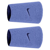 Swoosh Classic Reversible Doublewide Wristbands 2 Pack,Accessories,Nike,526 Sapphire/Midnight Navy,One Size,Tennis Express,N1012411-F26-526-1