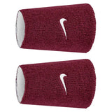 Swoosh Classic Reversible Doublewide Wristbands 2 Pack,Accessories,Nike,659 Dark Team Red/White,One Size,Tennis Express,N1012411-F26-659-1