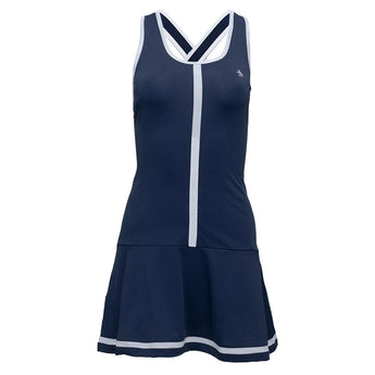 Women's Essentials Tennis Dress Black Iris-Apparel-Penguin-O1DFE022-417S25-Tennis Express