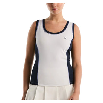 Women's Mixed Texture Square Neck Tank Bright White,Apparel,Penguin,118 Bright White,XS,Tennis Express,O1KSG033