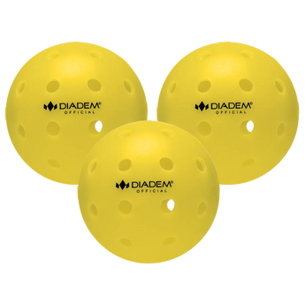 Power 3 Pack Pickleball Balls Yellow-Balls-Diadem-Official_Pickleball-back_3_pack_yellow_1800x1800_4e471f9f-0610-4f31-9cbe-22297fb279fb-Tennis Express