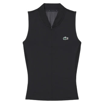 Women's Players Tennis Polo Black, Lacoste, Black, Tennis Express, PF6873-031F26-BLACK-1