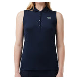 Women's Sport Sleeveless Tennis Polo, Lacoste, Blue, Tennis Express, PF7414-B-BLUE-3