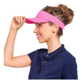 Women's Performance Tennis Visor Hot Pink, Ame and Lulu, Tennis Express, PV172-B-2