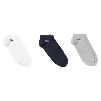 Unisex Low-Cut Technical Tennis Socks Silver Chine and Navy Blue-Socks-Lacoste-RA2917-5KC-Tennis Express