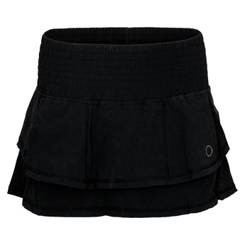 Women's Ruffle 13.5 Inch Tennis Skort,Apparel,Bubble,Black,XS,Tennis Express,RUF-B-b-1_532d26c7-bec2-4b9e-b8f1-9a67dd17a65b