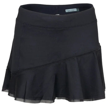 Women's Classic 13.5 Inch Flounce Tennis Skort Black-Apparel-Inphorm-S15009-BH24-Tennis Express