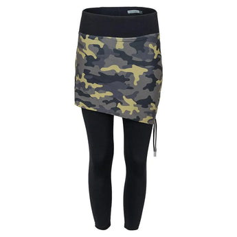 Women's Elise Tennis Capri Black and Camo-Apparel-Inphorm-S20031-0440H24-Tennis Express