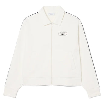 Women's Heritage Tennis Sweatshirt, Lacoste, EV0 Flour/Navy Blue, Tennis Express, SF6822-F26-EV0-FLOUR-NAVY-BLUE-1