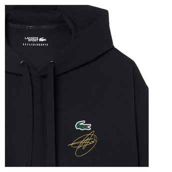 Men's Novak Djokovic Tennis Sweatshirt Black,Apparel,Lacoste,,,Tennis Express,SH9948-031F26-3