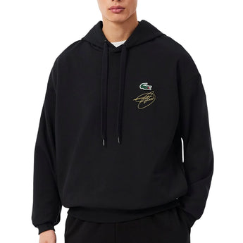 Men's Novak Djokovic Tennis Sweatshirt Black,Apparel,Lacoste,Black,S,Tennis Express,SH9948-031F26
