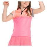 Girls' Summer Glow Short Sleeve Tennis Top Pink, Lucky In Love, Pink, Tennis Express, T254-P99648F22-PINK-1