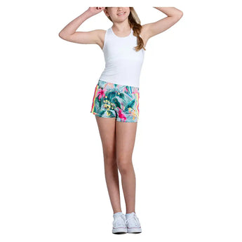 Girls' Mia Tennis Tank with Bra White,Apparel,Lucky In Love,,,Tennis Express,T299-110-5