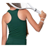 Girls' Mia Tennis Tank With Bra Team Green, Lucky In Love, Tennis Express, T299-300-1