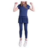 Girls' Pleated Tennis Polo Navy,Apparel,Lucky In Love,,,Tennis Express,T314-400-5