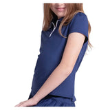 Girls' Pleated Tennis Polo Navy,Apparel,Lucky In Love,,,Tennis Express,T314-400-6