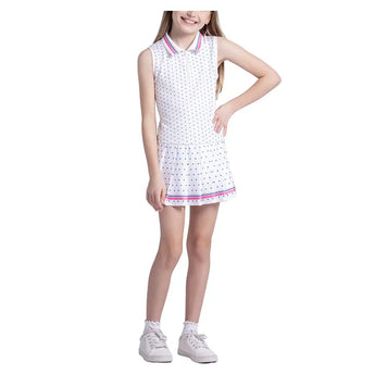 Girls' Bold Statement Tennis Polo Tank White,Apparel,Lucky In Love,,,Tennis Express,T319-09J110-5