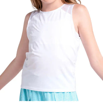 Girls' Tie Break Tennis Tank,Apparel,Lucky In Love,White,2XS,Tennis Express,T320-110-3_abd6aad3-1f8f-4a83-a6eb-7349cdc93cc8