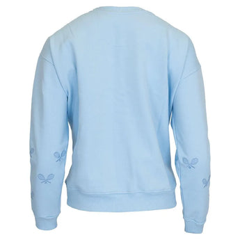 Women's The Sleeves Tennis Sweatshirt Blue-Apparel-CourtLife-TEN-RAC-BBL-F24-1-Tennis Express