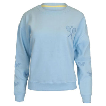 Women's The Sleeves Tennis Sweatshirt Blue-Apparel-CourtLife-TEN-RAC-BBL-F24-Tennis Express
