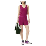 Women's Essentials Tennis Training Tank Rubine Red, Lacoste, Tennis Express, TF0160-JBDF26-3