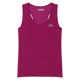 Women's Essentials Tennis Training Tank Rubine Red, Lacoste, Rubine Red, Tennis Express, TF0160-JBDF26-RUBINE-RED-1