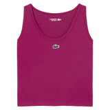 Women's Core Performance Tennis Training Tank Top Rubine Red, Lacoste, Rubine Red, Tennis Express, TF8875-JBDF26-RUBINE-RED-1