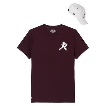 Men's Novak Djokovic Fan Tennis Capsule,Apparel,Lacoste,3KE Oxalis,S,Tennis Express,TH1044-F26-3KE-1
