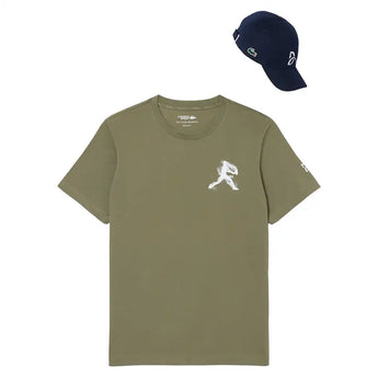 Men's Novak Djokovic Fan Tennis Capsule,Apparel,Lacoste,BMY Khaki,S,Tennis Express,TH1044-F26-BMY-1