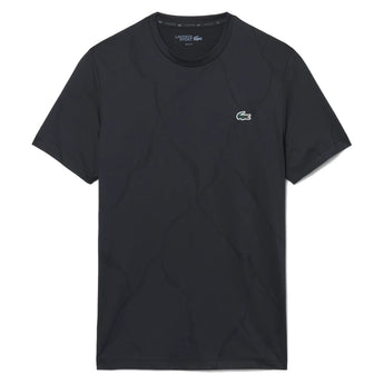 Men's Players Tennis Tee Black, Lacoste, Black, Tennis Express, TH6720-031F26-BLACK-4