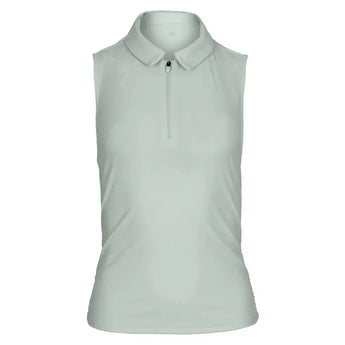 Women's Shirred Zip Polo Tennis Tank-Apparel-Thrive Societe-TK4096120-U25-1-Tennis Express