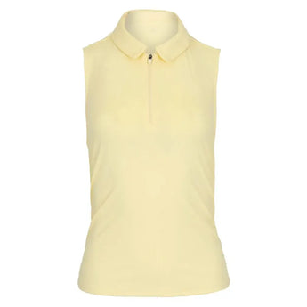 Women's Shirred Zip Polo Tennis Tank-Apparel-Thrive Societe-TK4096120-U25-Tennis Express