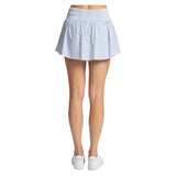 Women's Smocked Waist Tiered Tennis Skort-Apparel-Thrive Societe-TM7067064_BAYBLUE-1-Tennis Express