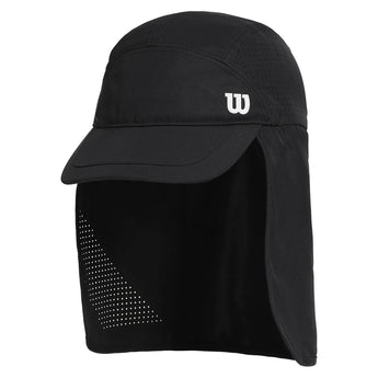 Unisex Tennis Legionnaire Cap Black-Apparel-Wilson-Black-S/M, [current_file_name-Tennis Express