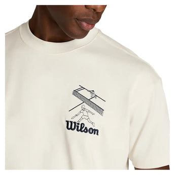 Men's Classic Graphic Tennis Tee Sandrift and Classic Navy,Apparel,Wilson,,,Tennis Express,WN00016W002004-F26-6