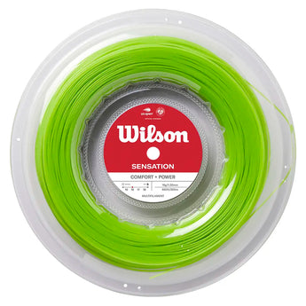 Sensation 16g Neon Green Tennis String Reel,Strings,Wilson,,,Tennis Express,WR830180116R-1